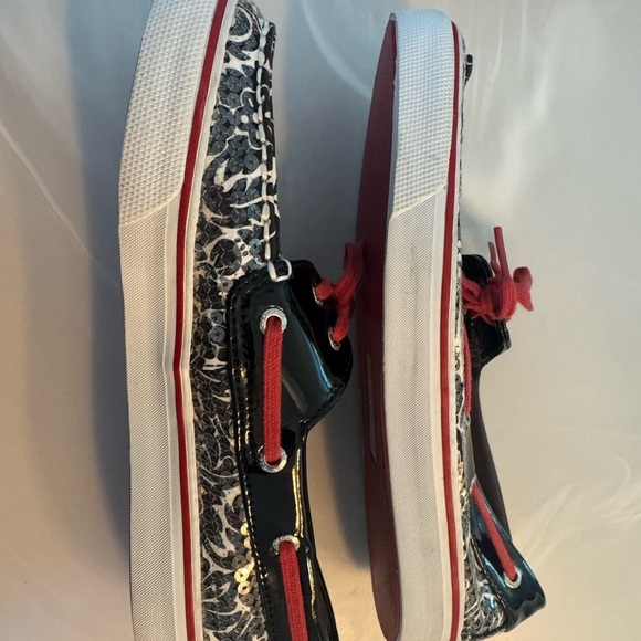 Sperry Red and Black Top-Sider Size 7.5 - Picture 4 of 14